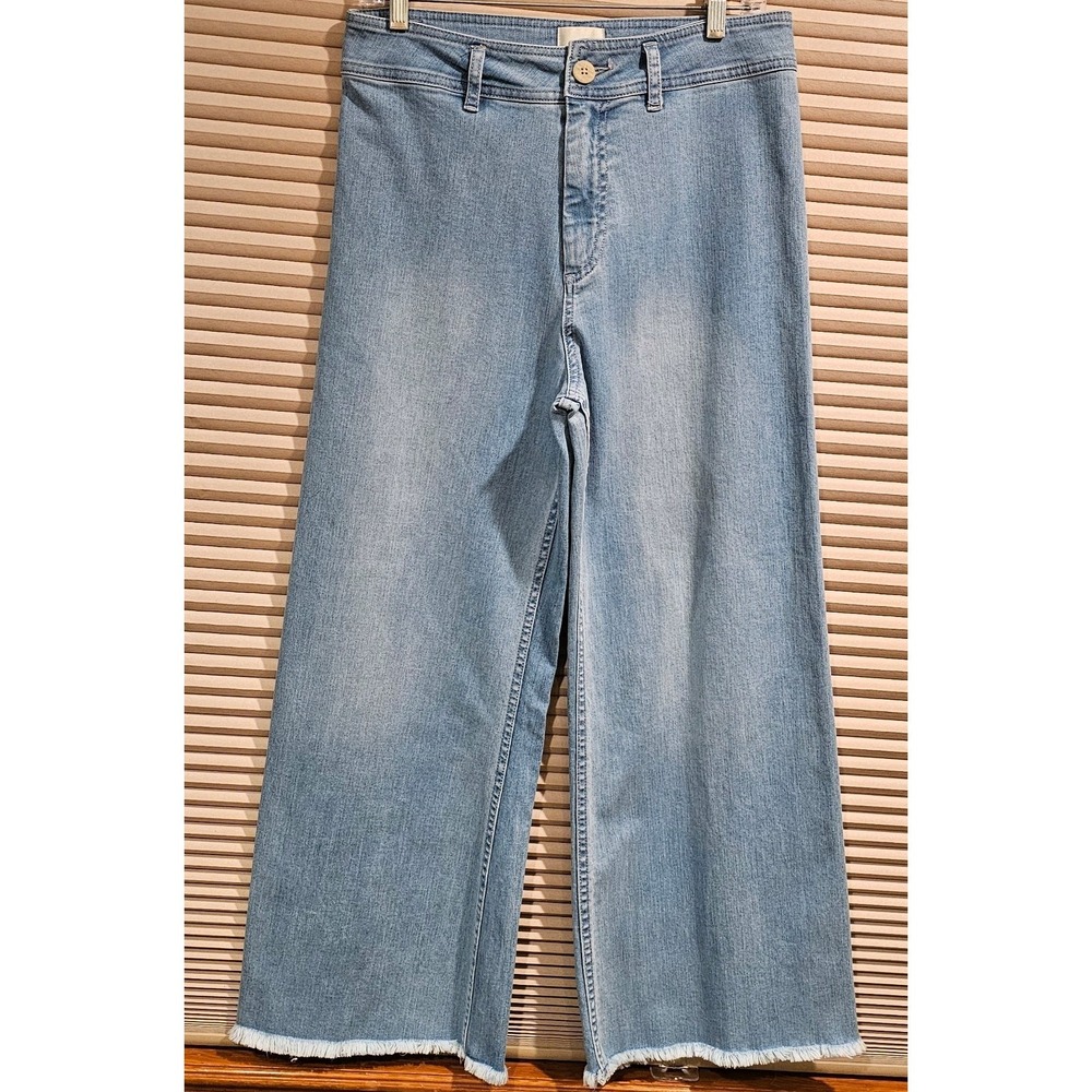 Industry Wide‎ Leg Raw Hem Womens 6 High-Rise Light Wash Denim Jeans - Picture 6 of 8